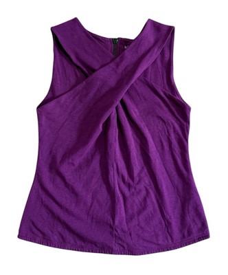 Soft Surroundings Women s Purple Cross Halter Top Tank Sz Petite S