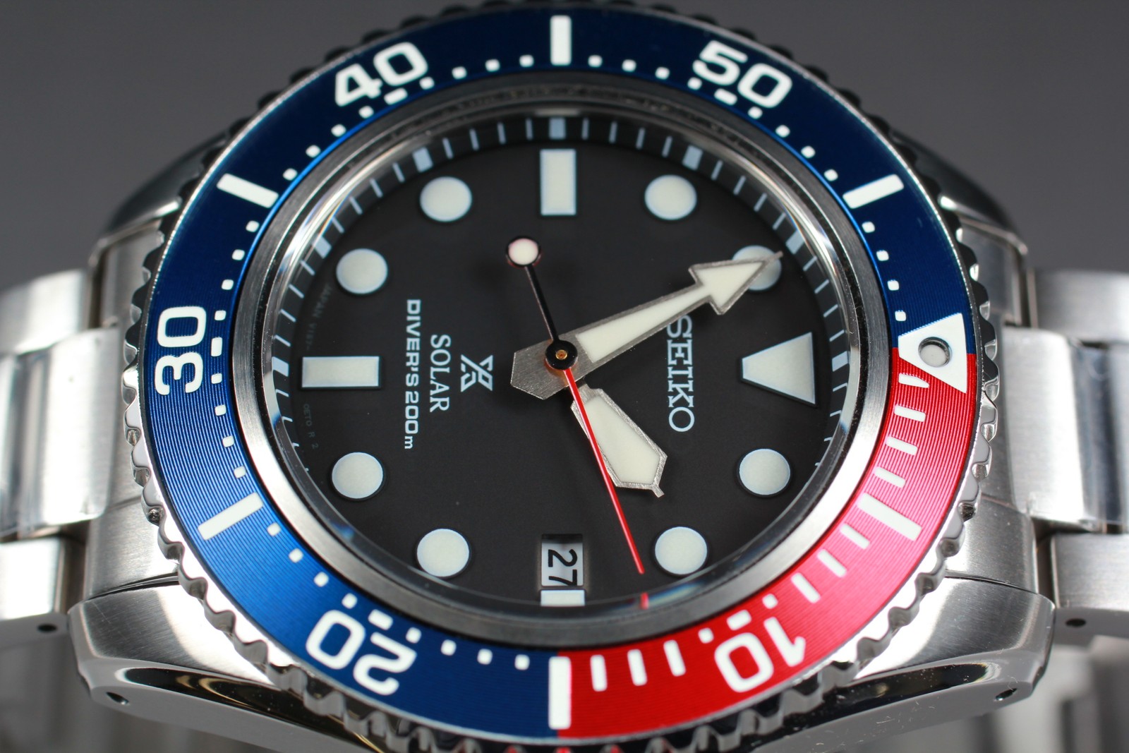 [MINT Box]  SEIKO V157-0DP0 Solar Automatic Divers PEPSI Men's Watch From JAPAN image 6