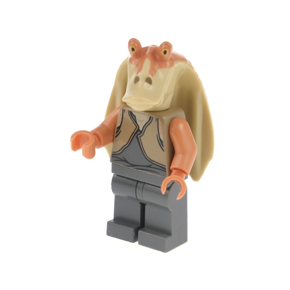 1x LEGO Star Wars Minifigure Jar Jar Binks Gungan Head Printed Type 2 7929