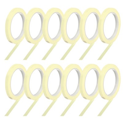 12 Rolls 0.4\''x216ft ID Tape for Instruments, Beige