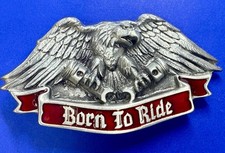 Born to Ride Eagle Vintage 1991 Motorcycle Bikers The Great American Belt Buckle