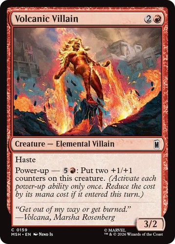 MTG Magic the Gathering Volcanic Villain (159/499) Marvel Super