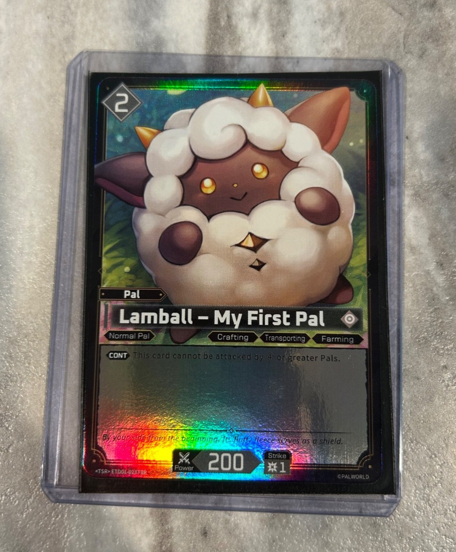 Palworld Official Card Game Lamball My First Pal TSR Foil Card ETD01-023TSR