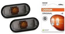 Seitenblinker Set in Smoke für VW Golf 4 IV Bora Passat 3B + OSRAM W5W Birnen