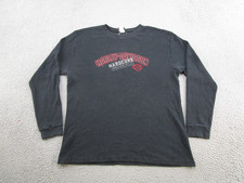 Vintage Y2K Harley Davidson Thermal Long Sleeve Shirt Double Sided Waffle Knit