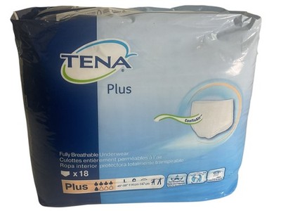 Tena Plus Incontinence Underwear Fully Breathable Underwear 2 Packs 36cnt 45-58 