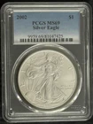 2002 $1 American Silver Eagle PCGS MS69 (Blue Label)
