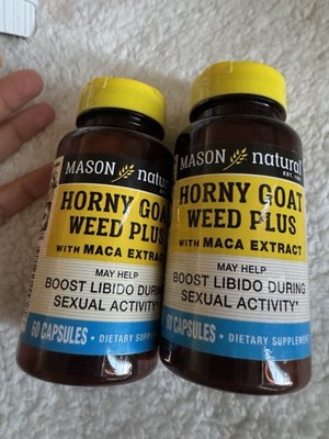 2 Packs Horny Goat Weed Plus 60 Capsules Exp 11/2026
