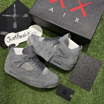Air Jordan 4 Retro Kaws Grey 930155-003 NEW AUTHENTIC WITH RECEIPT Size 11