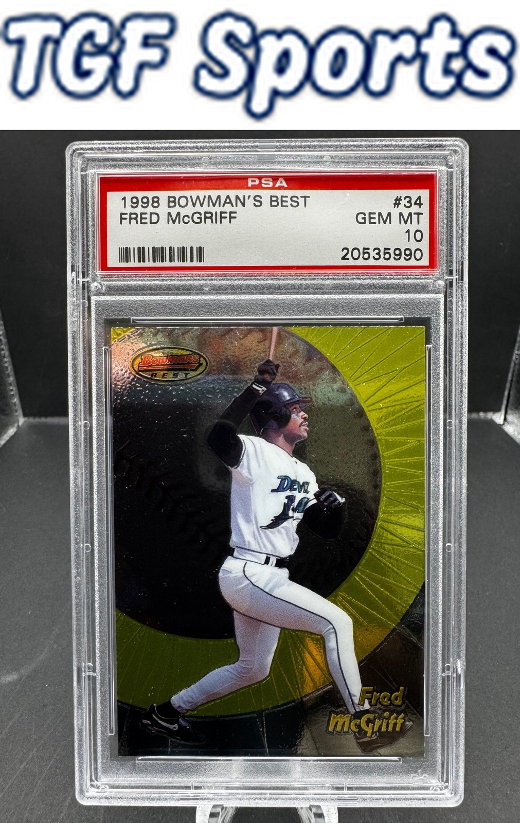 1998 Bowman's Best #34 Fred McGriff Tampa Bay Devil Rays PSA 10