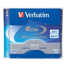 Verbatim 96910 BD-R 25GB 6X Blu-ray Recordable Media Disc - 1 Disc Jewel Cas...