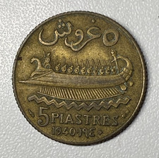 Lebanon 1940 5 Piastres
