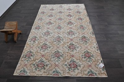 Oushak Türkisch Vintage Teppich 4x8 Kelim Rug Anatolisch Handarbeit Boho Deko...