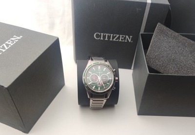 Citizen Eco-Drive Titan Time Watch Green Second Pulse