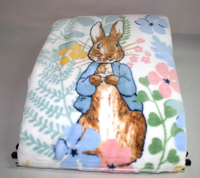 Beatrix Potter Peter Rabbit Soft Oversized Throw 60''x70'' Easter Bunny New
