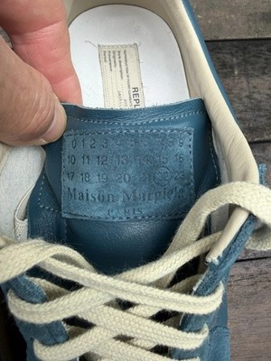 Maison Margiela GAT Sneakers Men Blue 12 45 Suede Leather Low Top