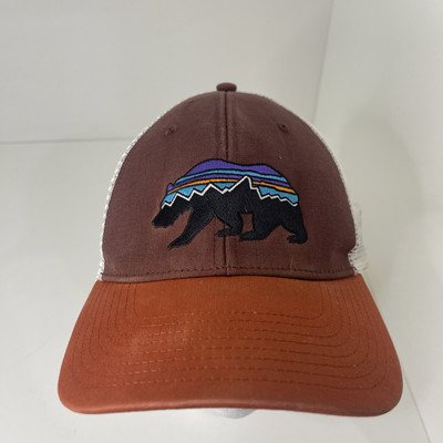 Patagonia Bear Fitz Roy Snapback Trucker Hat Mesh Cap Adjustable Multicolor
