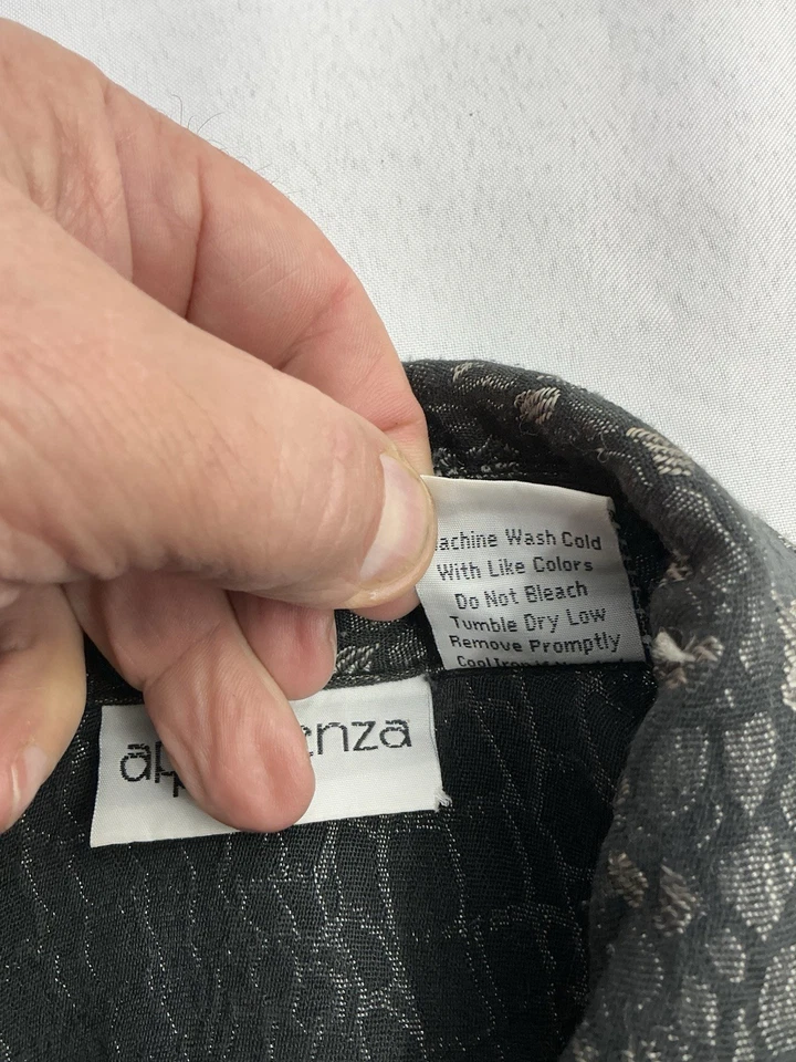 Chaqueta Blazer Mujer Apparenza Grande Negra Gris 2 Botones Delanteros  Foto 4 de 4