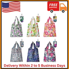 Large Reusable Bags Shopping Washable Foldable 6 Pack Grocery Bags Heavy Best