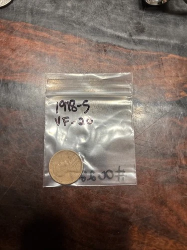 1918 S Lincoln Wheat Penny 1c VF