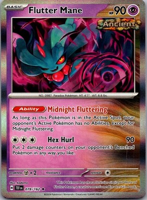 Flutter Mane 078/162 Rare Temporal Forces Pokemon Holo Near Mint