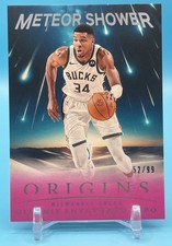 Giannis Antetokounmpo 2024-25 Panini Origins Meteor Shower Pink /99 #22