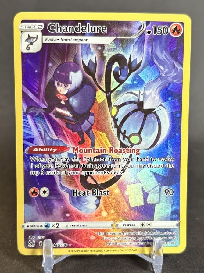 Pokemon Chandelure TG04/TG30 - Lost Origin Trainer Gallery NM - Free Holo Card