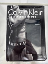 Calvin Klein Intense Power Hip Brief Slip Men L Black Microfiber Stretch Comfort