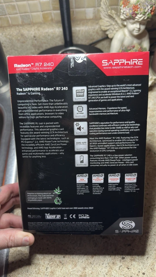 Sapphire Radeon R7 240 2GB DDR3 Graphics Card NEW SEALED HDMI DVI AMD PC - Image 2 of 3