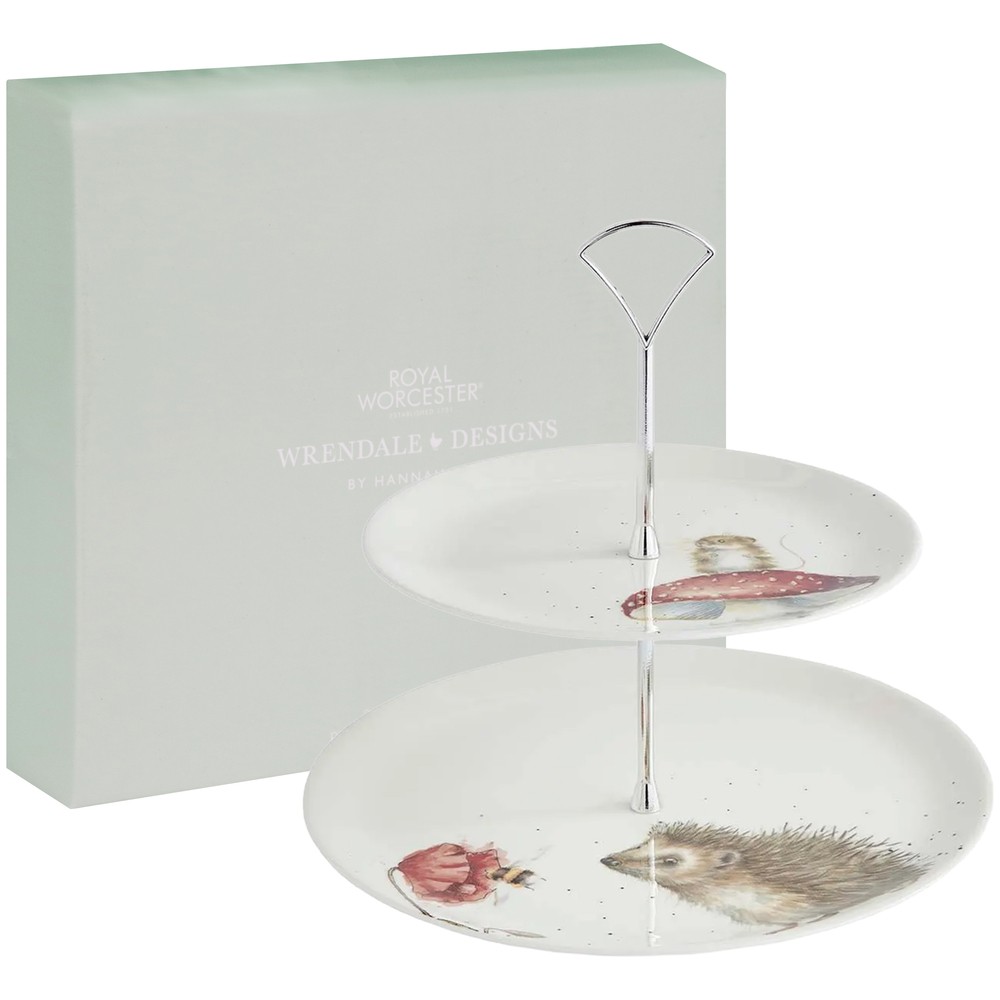 Royal Worcester Wrendale Designs Two Tier Cake Stand Fine Bone China