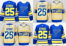Men's St. Louis Blues 25 Long Sleeve Top Stitched S-3XL