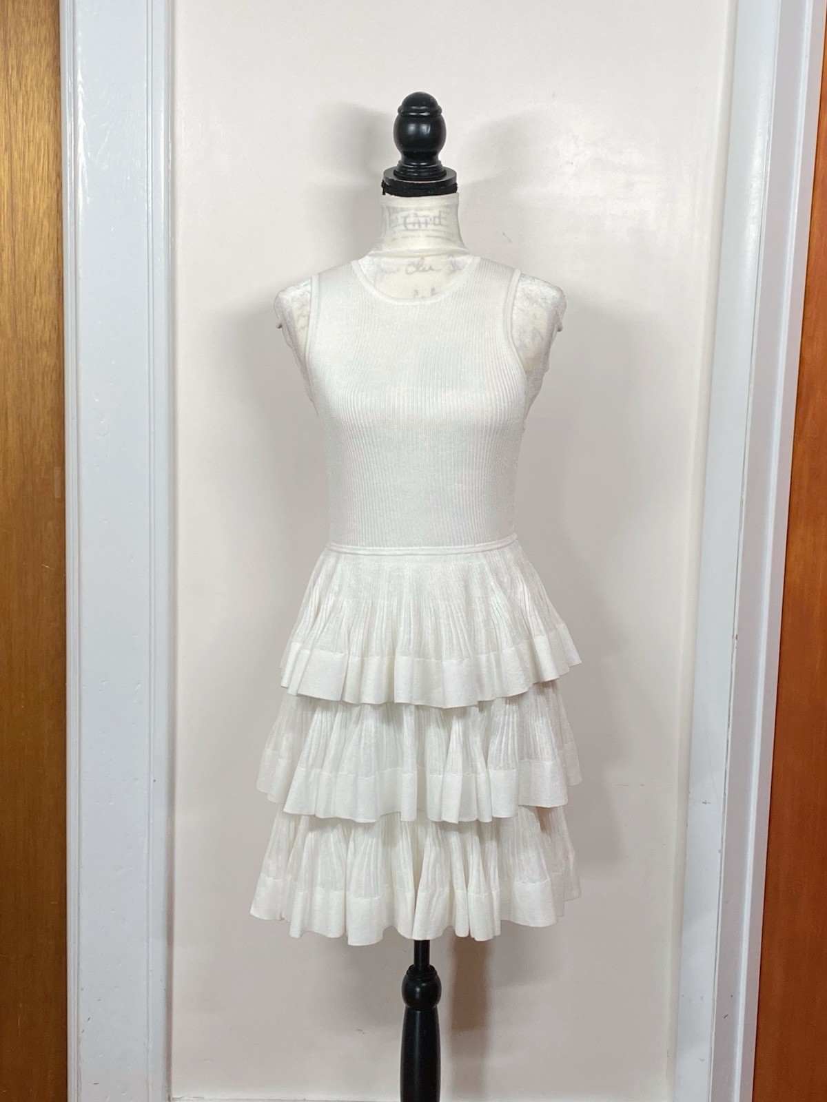 Zimmermann Crush Ruffled tiered knitted minidress size 3/us size 10 Retail $950