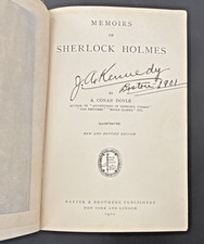Memoirs of Sherlock Holmes by A. Conan Doyle, Harper 1901, Illustrated, Signed