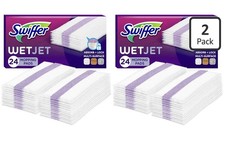 2x Swiffer WetJet Hardwood Floor Cleaner Refill Pads, 48 Count, Multi-Surface