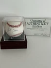 MLB Hall of Famer Monte Irvin Signed Baseball with Pedestal Display & Case COA