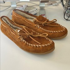 Minnetonka Brown Suede Loafers size 11 women