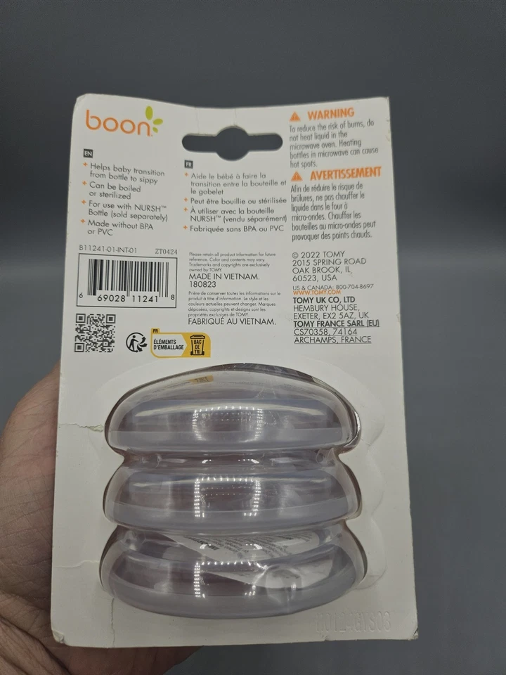 Boon Nursh Tapa de Silicona para Taza para Bebés - Paquete de 3 Caños para Bebés de Transición Convertible Foto 2 de 2