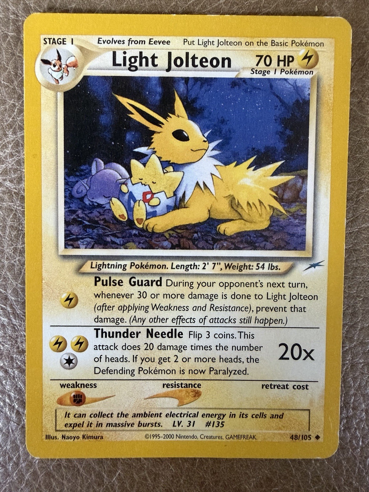 Pokemon Light Jolteon 48/105 Neo Destiny Regular