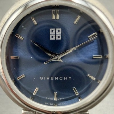 Givenchy Watch Men 32mm Blue Dial Silver Tone Round SY.18.XV New