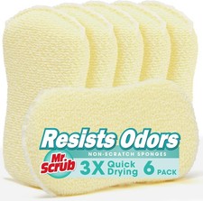 Mr. Scrub Sponges Kitchen Scrub Dish Sponge Scouring Pad, 6 Pack Cleaning Brush