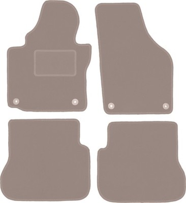 Beige Velours-Fußmatten: Volkswagen Caddy 2K Minivan (2004-2010)