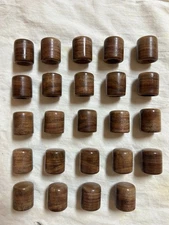 24 Walnut Wood  Guitar Knobs for Split Shaft Pots