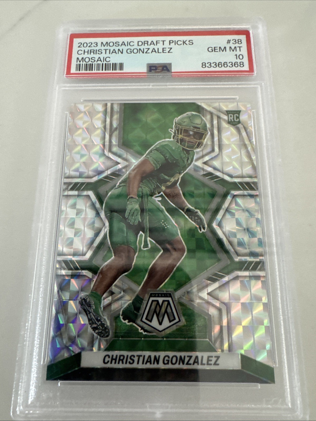 Christian Gonzalez Panini Mosaic Draft Picks #38 Base