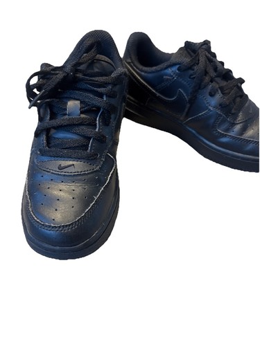 2019 Nike Air Force 1 Low Black Preschool PS 314193-009 sz 1Y No Original Box - Picture 12 of 17