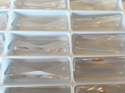 1 Swarovski Spectra Crystal 52x18mm 2 hole Tapered Baguette
