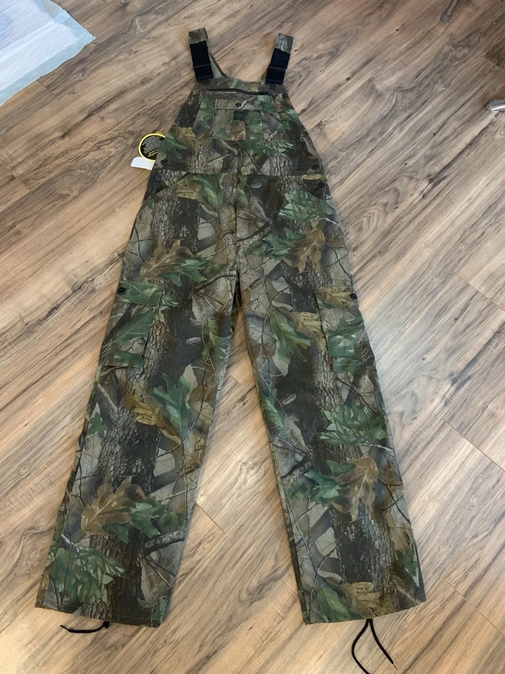 Vtg Liberty Overalls Mens 34 Realtree Hardwoods Camo Pockets Hunting NOS NWT - Image 2 of 4