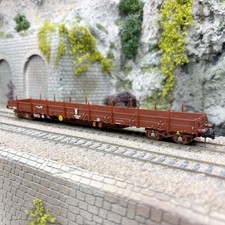 Wagon plat à ridelles et à ranchers pivotantes type Uas, "ex-Res", SNCF, Ep. VI 