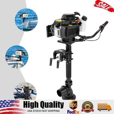 4.0 JET PUMP 4HP 4 Stroke Gas Outboard Engine Heavy Duty Fishing Boat Motor