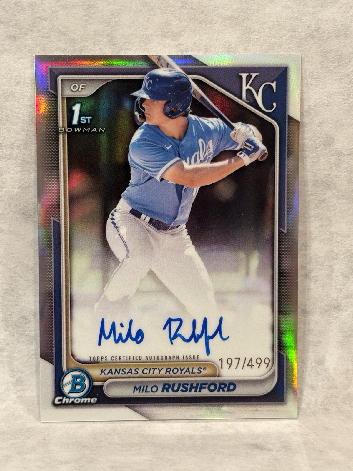 2024 Bowman Chrome - Milo Rushford Prospects Autograph Refractor /499 #CPA-MR