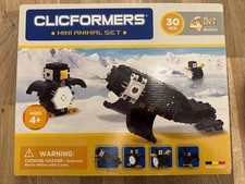 Clicformers Mini Tier Bauset 30 Teile Neu Pinguin Wal 804004 Alter 4+